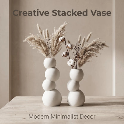 Zumi's 2-Piece Wabi-Sabi Irregular Decorative Vase Set