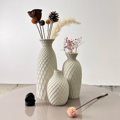 Zumi's 3-Piece Set of Spider Web Textured Vase
