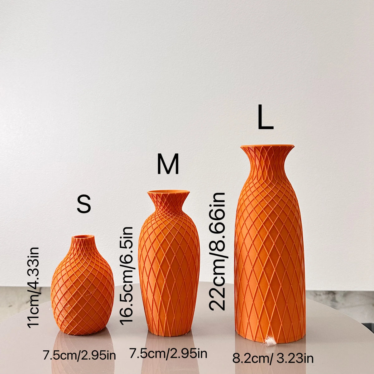 Zumi's 3-Piece Set of Spider Web Textured Vase