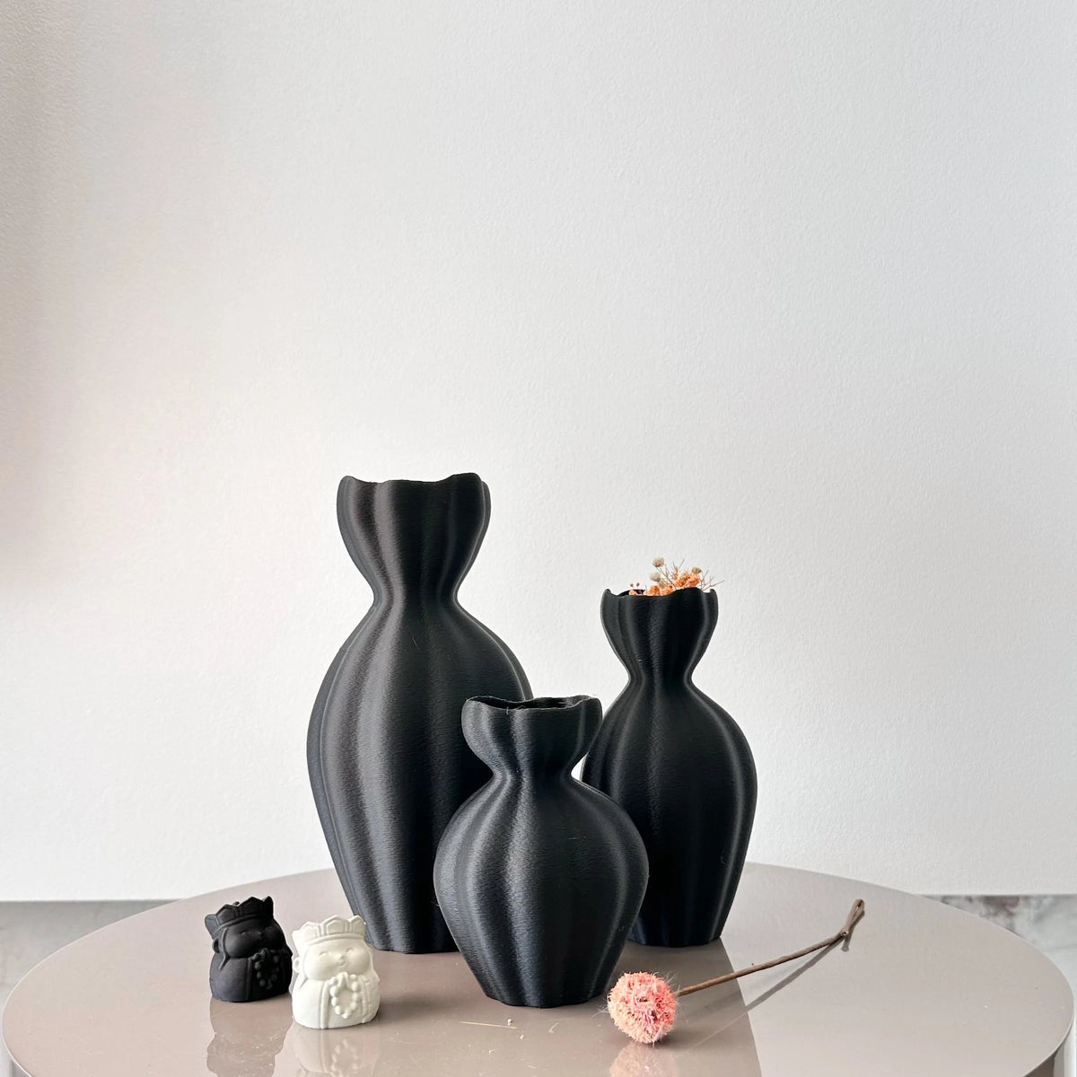 Zumi's 3-Piece Creative Pumpkin Art Vase Set