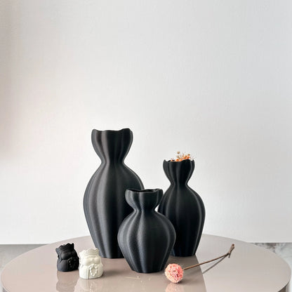 Zumi's 3-Piece Creative Pumpkin Art Vase Set
