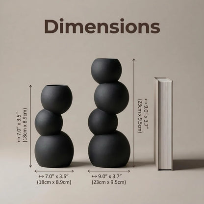 Zumi's 2-Piece Wabi-Sabi Irregular Decorative Vase Set