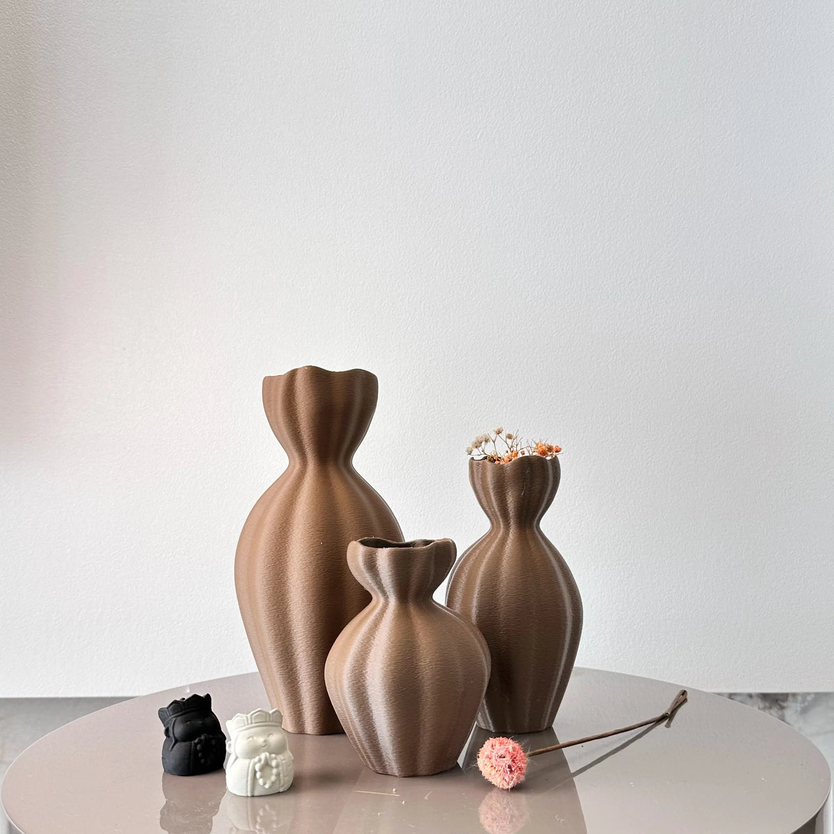 Zumi's 3-Piece Creative Pumpkin Art Vase Set