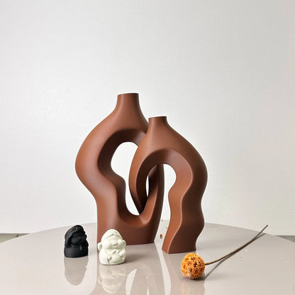 Zumi's 2-Piece Set Twisty Artistic Vases