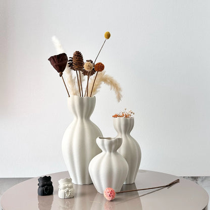 Zumi's 3-Piece Creative Pumpkin Art Vase Set
