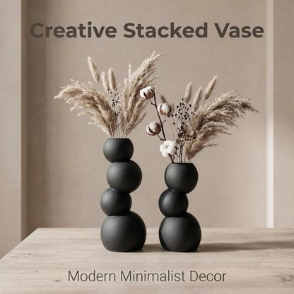 Zumi's 2-Piece Wabi-Sabi Irregular Decorative Vase Set