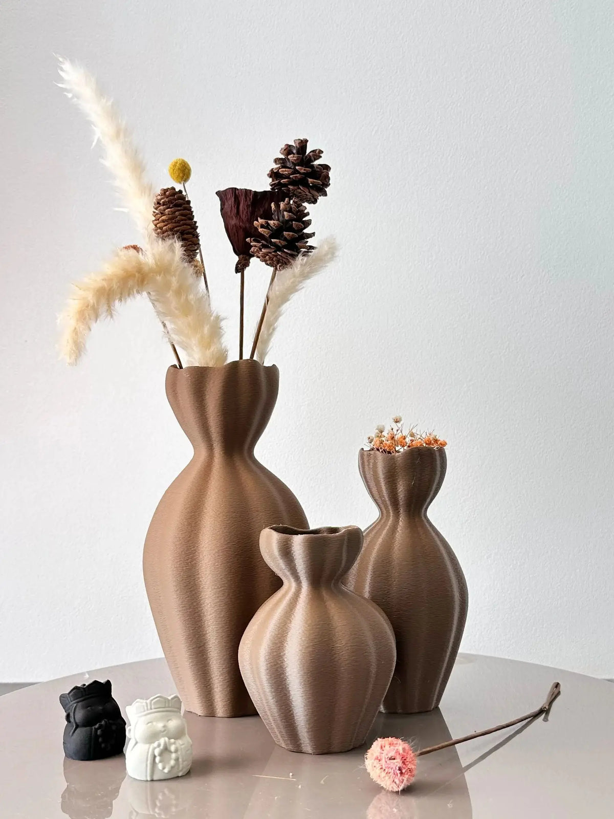 Zumi's 3-Piece Creative Pumpkin Art Vase Set